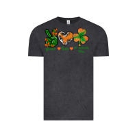 Vintage Black Peace Love St.Patrick's Day Vintage Tee - BundleAndBundleShop