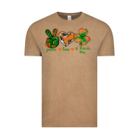 Vintage Coffee Peace Love St.Patrick's Day Vintage Tee - BundleAndBundleShop