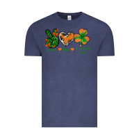 Vintage Denim Peace Love St.Patrick's Day Vintage Tee - BundleAndBundleShop