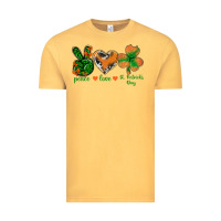 Vintage Mustard Peace Love St.Patrick's Day Vintage Tee - BundleAndBundleShop