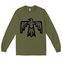 Army Green Black Aztec Thunderbird Long Sleeve Tee - Bettercallsaul