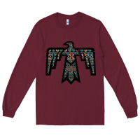 Burgundy Black Aztec Thunderbird Long Sleeve Tee - Bettercallsaul