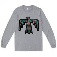 Heather Grey Black Aztec Thunderbird Long Sleeve Tee - Bettercallsaul