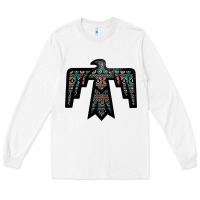 White Black Aztec Thunderbird Long Sleeve Tee - Bettercallsaul