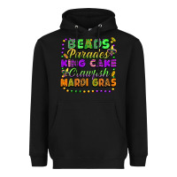 Black Beads parades king cake crawfish Mardi Gras Heavyweight Hoodie - FaDigitalArtStudio