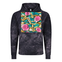 Cloud Black hair clasp and sea shells with leopard beach seamless pattern bbs Vintage Hoodie - BundleAndBundleShop