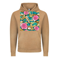 Vintage Camel hair clasp and sea shells with leopard beach seamless pattern bbs Vintage Hoodie - BundleAndBundleShop