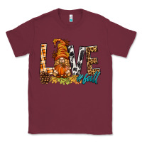 Burgundy Love Fall Gnome Classic Tee - BundleAndBundleShop
