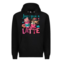 Black love you a latte Premium Hoodie - OliviaCreatesArt