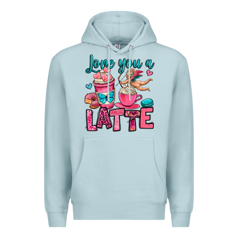 Love You A Latte Premium Hoodie by OliviaCreatesArt | Teevron