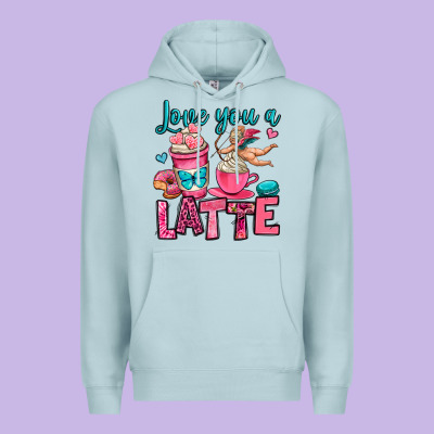 Love You A Latte Premium Hoodie Designed By Oliviacreatesart