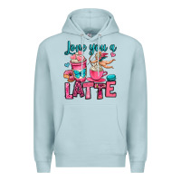 Blue Mist love you a latte Premium Hoodie - OliviaCreatesArt
