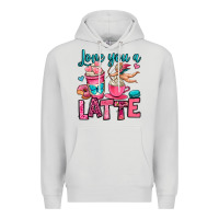 Dove Grey love you a latte Premium Hoodie - OliviaCreatesArt