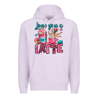 Lilac love you a latte Premium Hoodie - OliviaCreatesArt