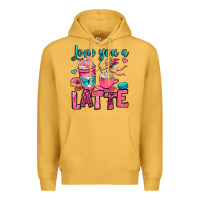 Mustard love you a latte Premium Hoodie - OliviaCreatesArt