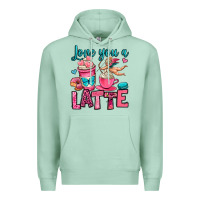 Seafoam love you a latte Premium Hoodie - OliviaCreatesArt