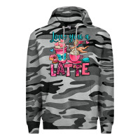 Slate Camo love you a latte Premium Hoodie - OliviaCreatesArt