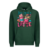 Sports Green love you a latte Premium Hoodie - OliviaCreatesArt