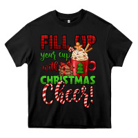 Black fill up your cup with christmas cheer Heavy Core Tee - Jasminsmagicworld