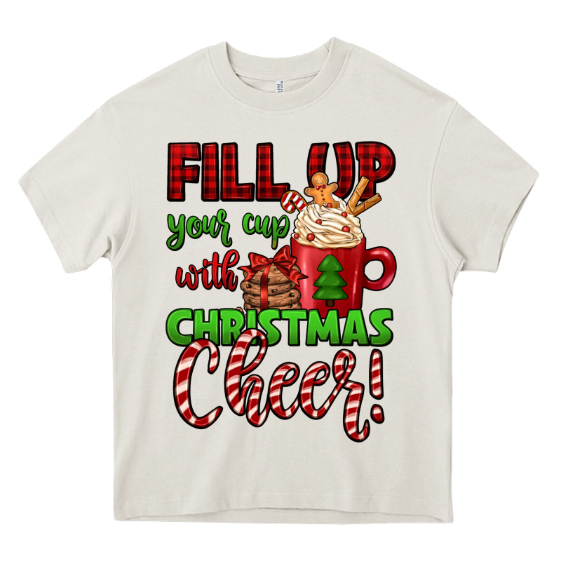 Fill Up Your Cup With Christmas Cheer Heavy Core Tee by Jasminsmagicworld | Teevron