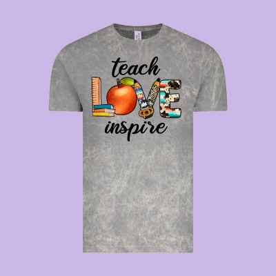 Teach Love Inspıre Vintage Tee Designed By Jahusdesignshop