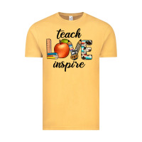 Vintage Mustard teach love inspıre Vintage Tee - JahusDesignShop