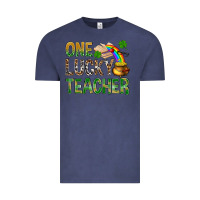 Vintage Denim One Lucky Teacher St. Patricks Vintage Tee - BundleAndBundleShop
