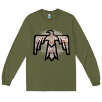 Army Green Western Light Aztec Thunderbird Long Sleeve Tee - Bettercallsaul