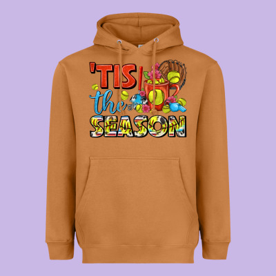 Tis The Season  Softball Coffee Mug Heavyweight Hoodie Designed By Fadigitalartstudio