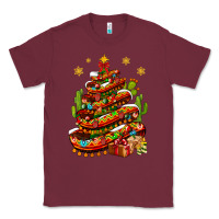 Burgundy Christmas Feliz Navidad Sombrero Tree Classic Tee - BundleAndBundleShop