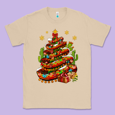 Christmas Feliz Navidad Sombrero Tree Classic Tee Designed By Bundleandbundleshop