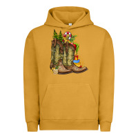 Pigment Peanut Butter Christmas Boots Urban Hoodie - CowhideDigitalArt