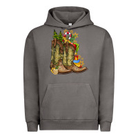 Pigment Tornado Christmas Boots Urban Hoodie - CowhideDigitalArt