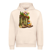 Sandshell Christmas Boots Urban Hoodie - CowhideDigitalArt
