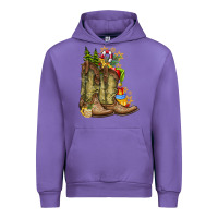 Tulip Christmas Boots Urban Hoodie - CowhideDigitalArt