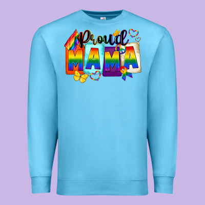 Proud Mama Premium Sweatshirt Designed By Fadigitalartstudio