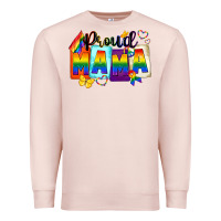 Pale Pink proud mama Premium Sweatshirt - FaDigitalArtStudio