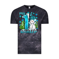 Cloud Black My 1 St Winter With Cute Snowman Vintage Tee - BundleAndBundleShop