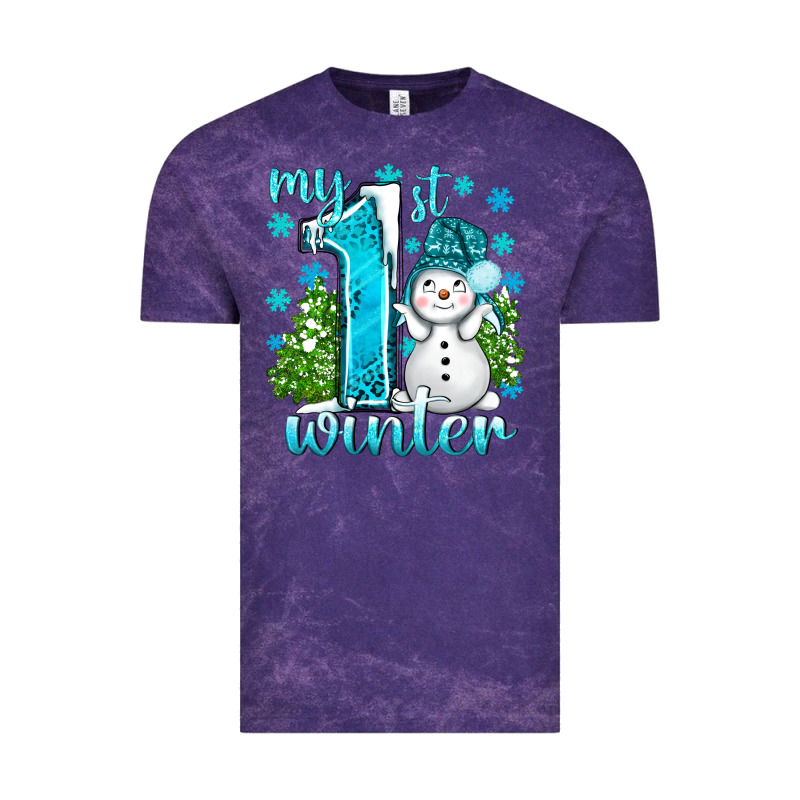 My 1 St Winter With Cute Snowman Vintage Tee by BundleAndBundleShop | Teevron