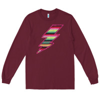 Burgundy Pink Serape Lightning Long Sleeve Tee - Bettercallsaul