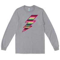Heather Grey Pink Serape Lightning Long Sleeve Tee - Bettercallsaul