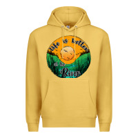 Antique Gold life is better at the river Premium Hoodie - JahusDesignShop