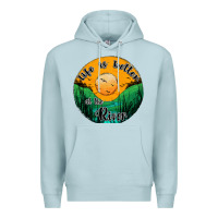 Blue Mist life is better at the river Premium Hoodie - JahusDesignShop
