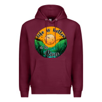 Burgundy life is better at the river Premium Hoodie - JahusDesignShop