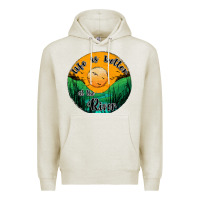 Oatmeal Heather life is better at the river Premium Hoodie - JahusDesignShop