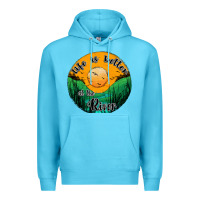 Ocean Blue life is better at the river Premium Hoodie - JahusDesignShop