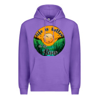 Purple life is better at the river Premium Hoodie - JahusDesignShop