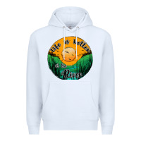 White life is better at the river Premium Hoodie - JahusDesignShop