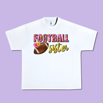 Football Sister Urban Heavy Tee Designed By Bundleandbundleshop