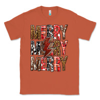Copper Merry Merry Merry Christmas Lightning Bolt Classic Tee - BundleAndBundleShop